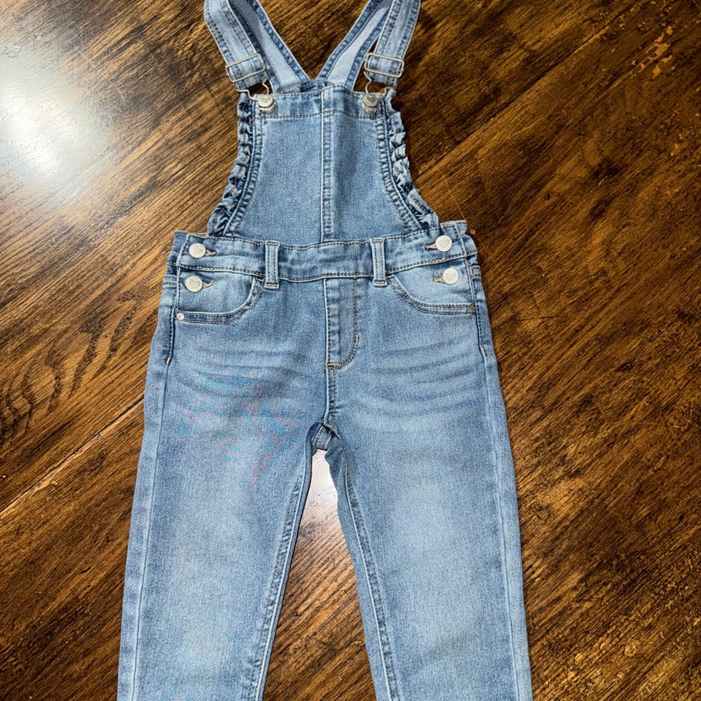 Girls Stylish Denim Ankle Overalls